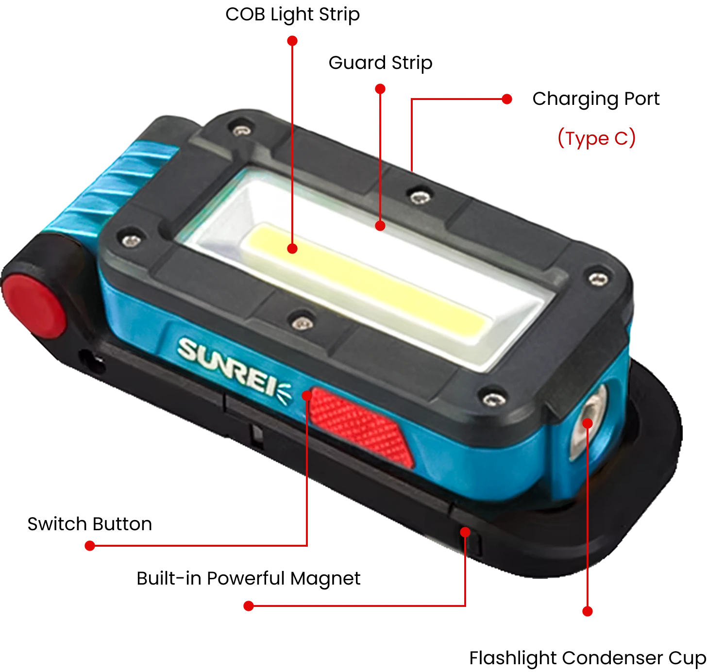 lampu kerja sunrei V380